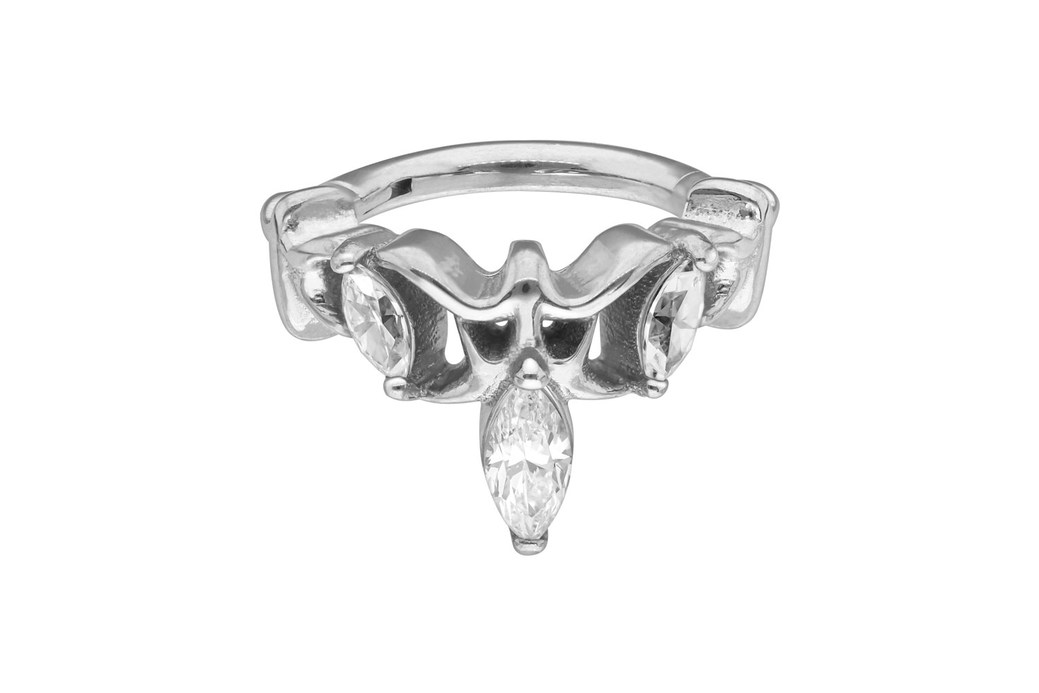 Chirurgenstahl Segmentring Clicker Piercing KRONE